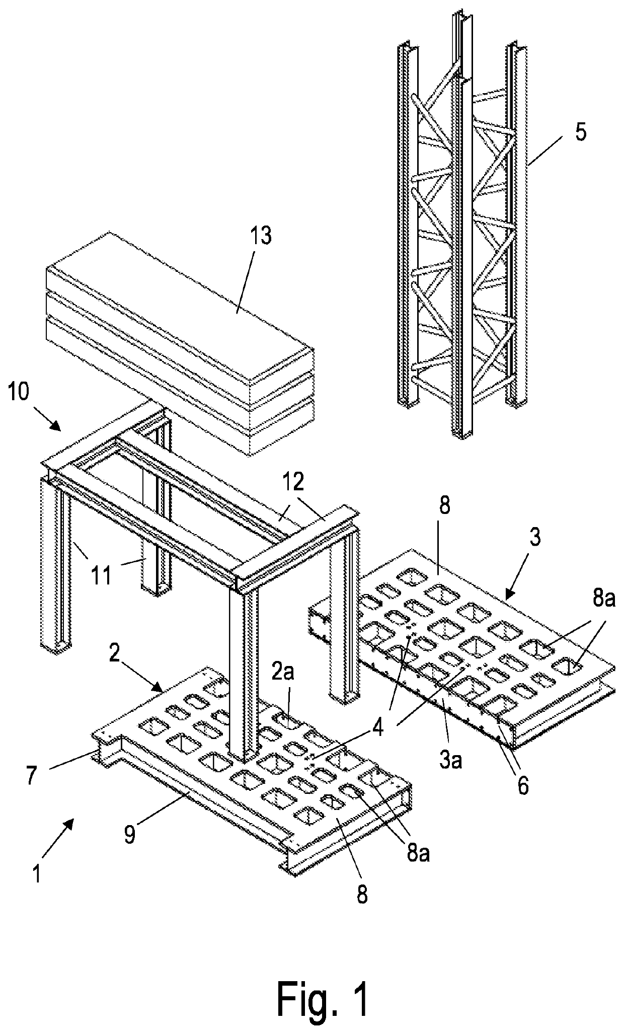 Mobile foundation for tower cranes and fast-erecting cranes