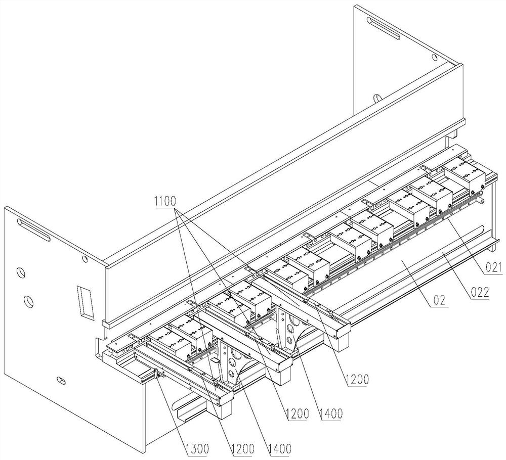 Servo movable numerical control front positioning device of plate shearing machine