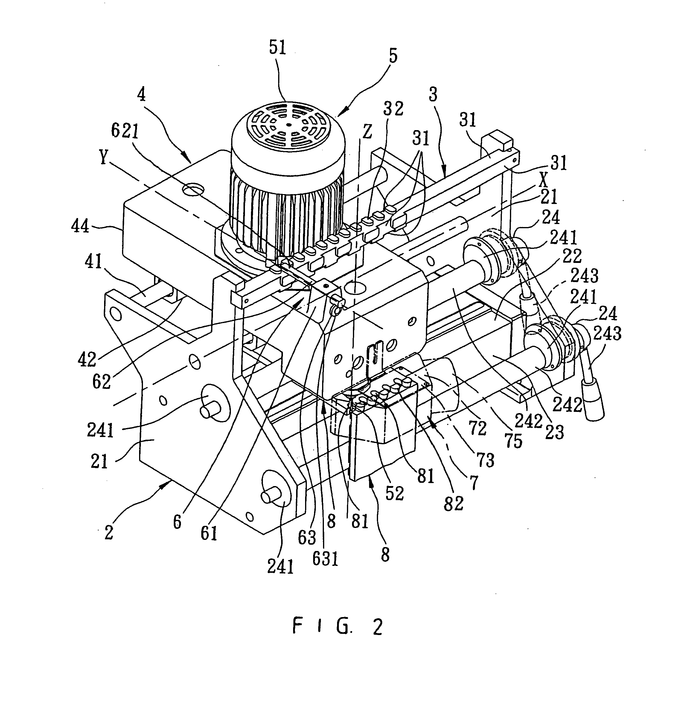 Semi-automatic mortising machine