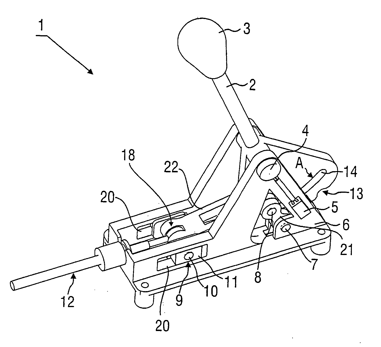 Shifting device for the mechanical coupling-free transmission of shift commands to the automatic transmission of a motor vehicle