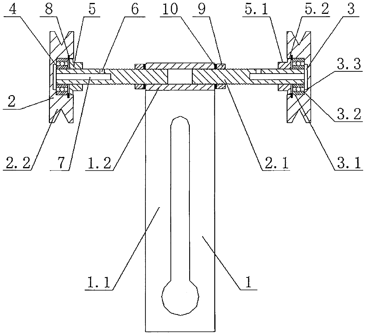 Air pressure dustless godet roller device