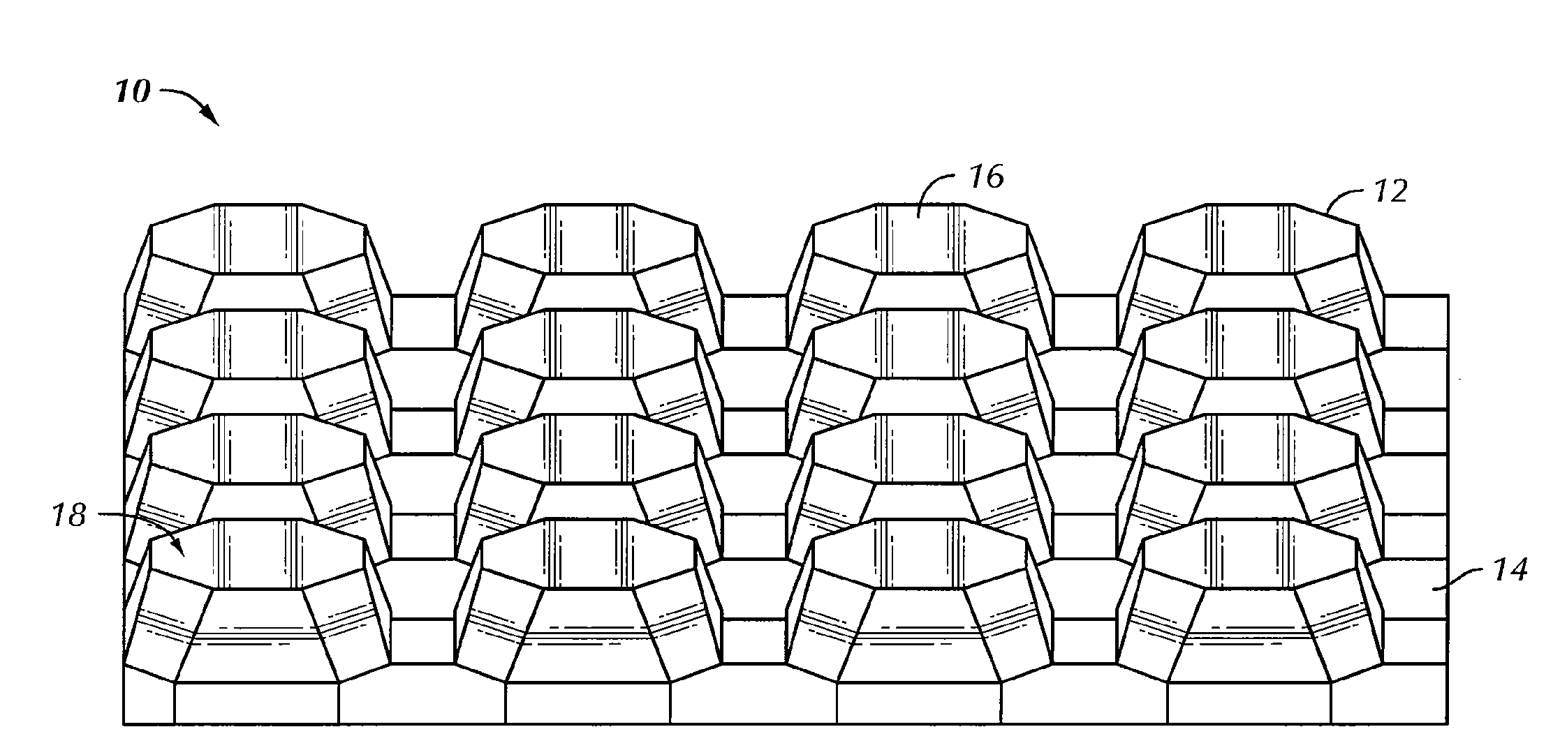 Formed core sandwich structure and method and system for making same