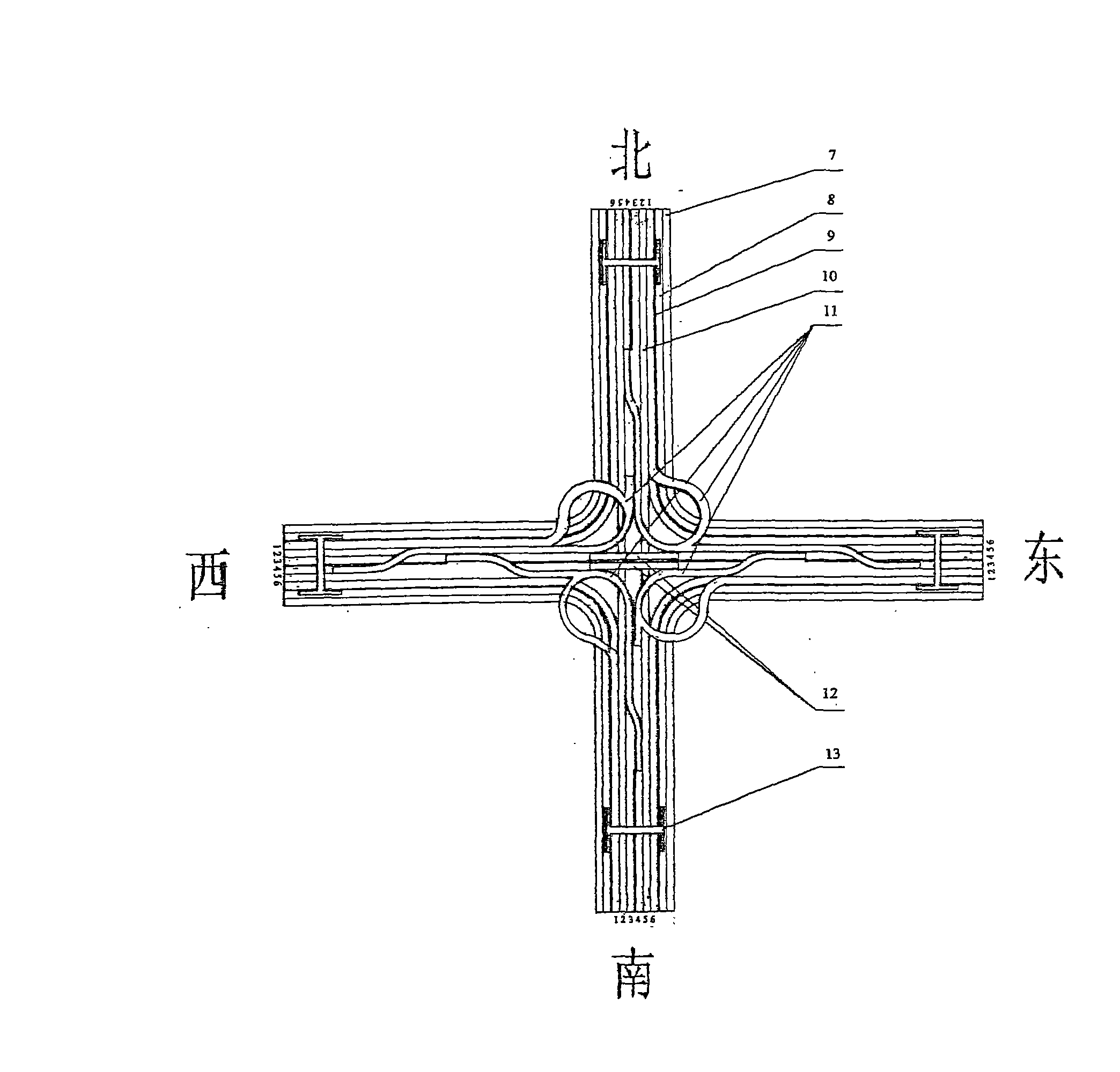 Smooth-moving bridge for intersection