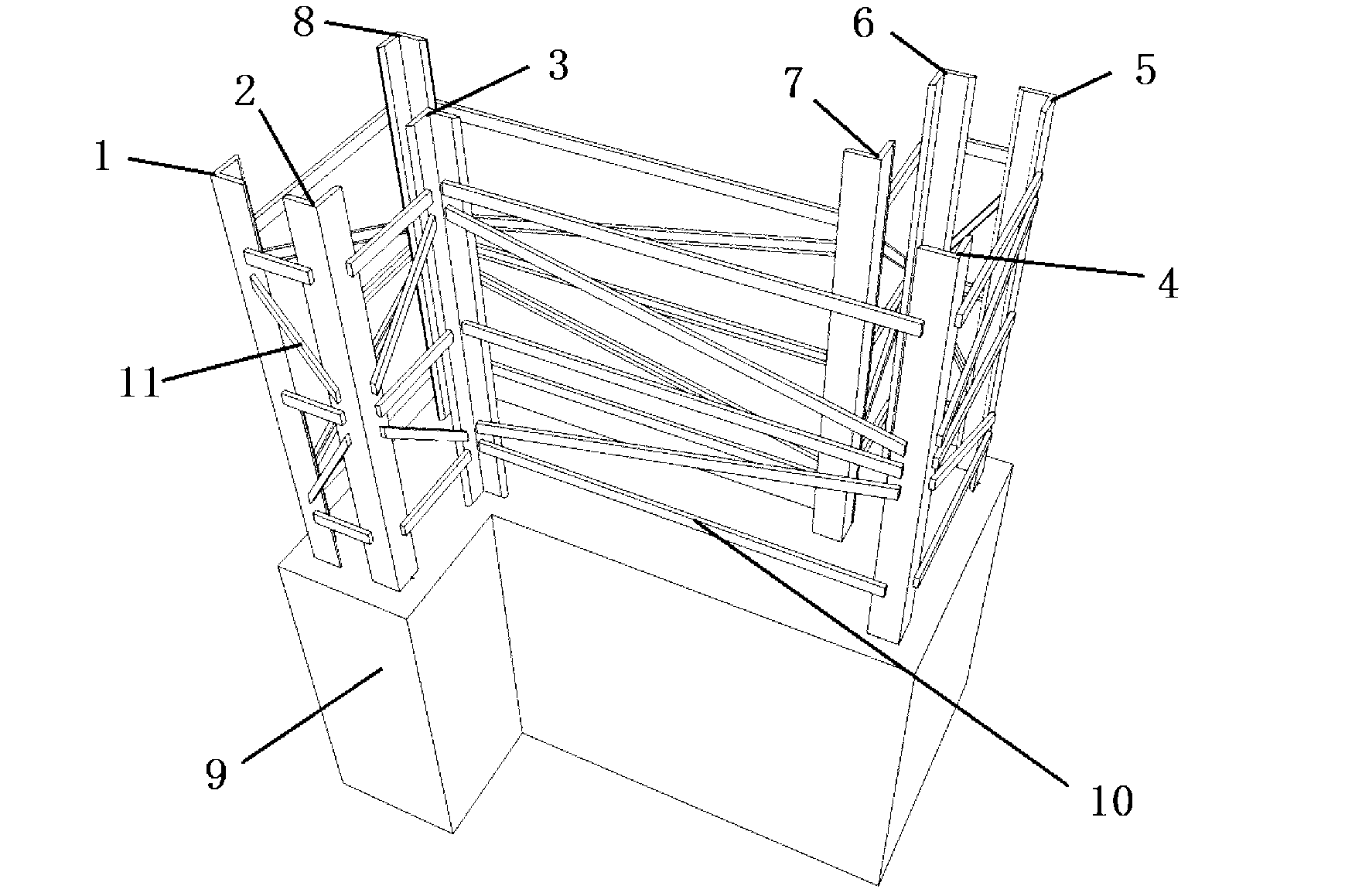 Z-shaped steel concrete specially-shaped column provided with steel angle frame