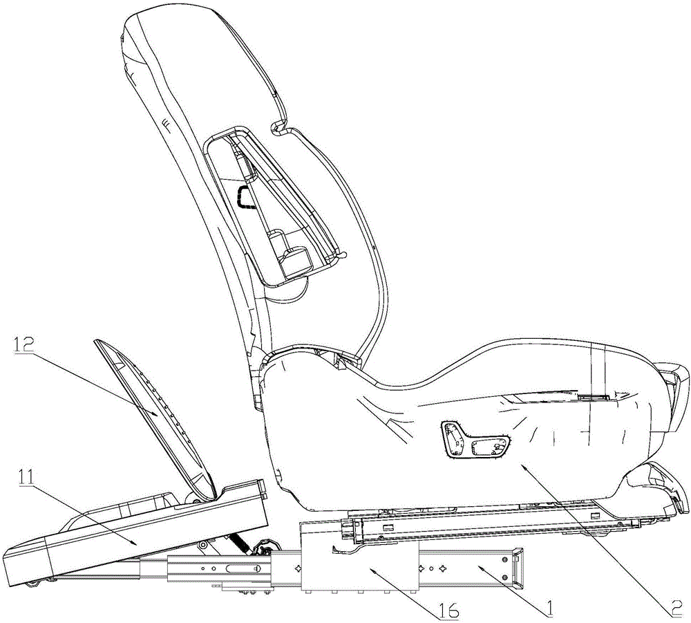 Automobile seat control system with foot massager and automobile seat control method