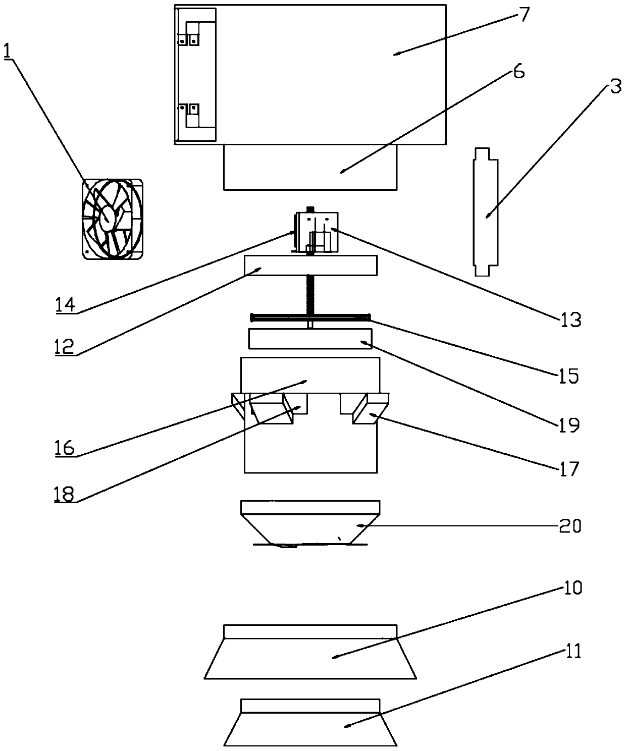 Heat-convection heat exchange device based on vortex ring low-speed circulation air supply