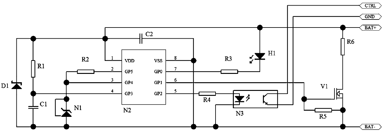 Battery charging balance and overvoltage alarm circuit and control method thereof