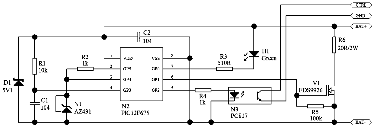 Battery charging balance and overvoltage alarm circuit and control method thereof