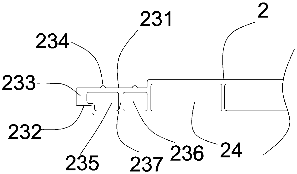 Extruding type material ceiling structure and installation method