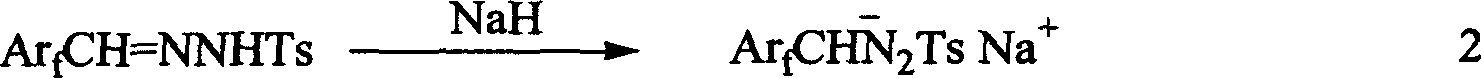 1-aryl-2 perluoro or polyfluoro phenyl ethylene and its derirative, its synthesis and application