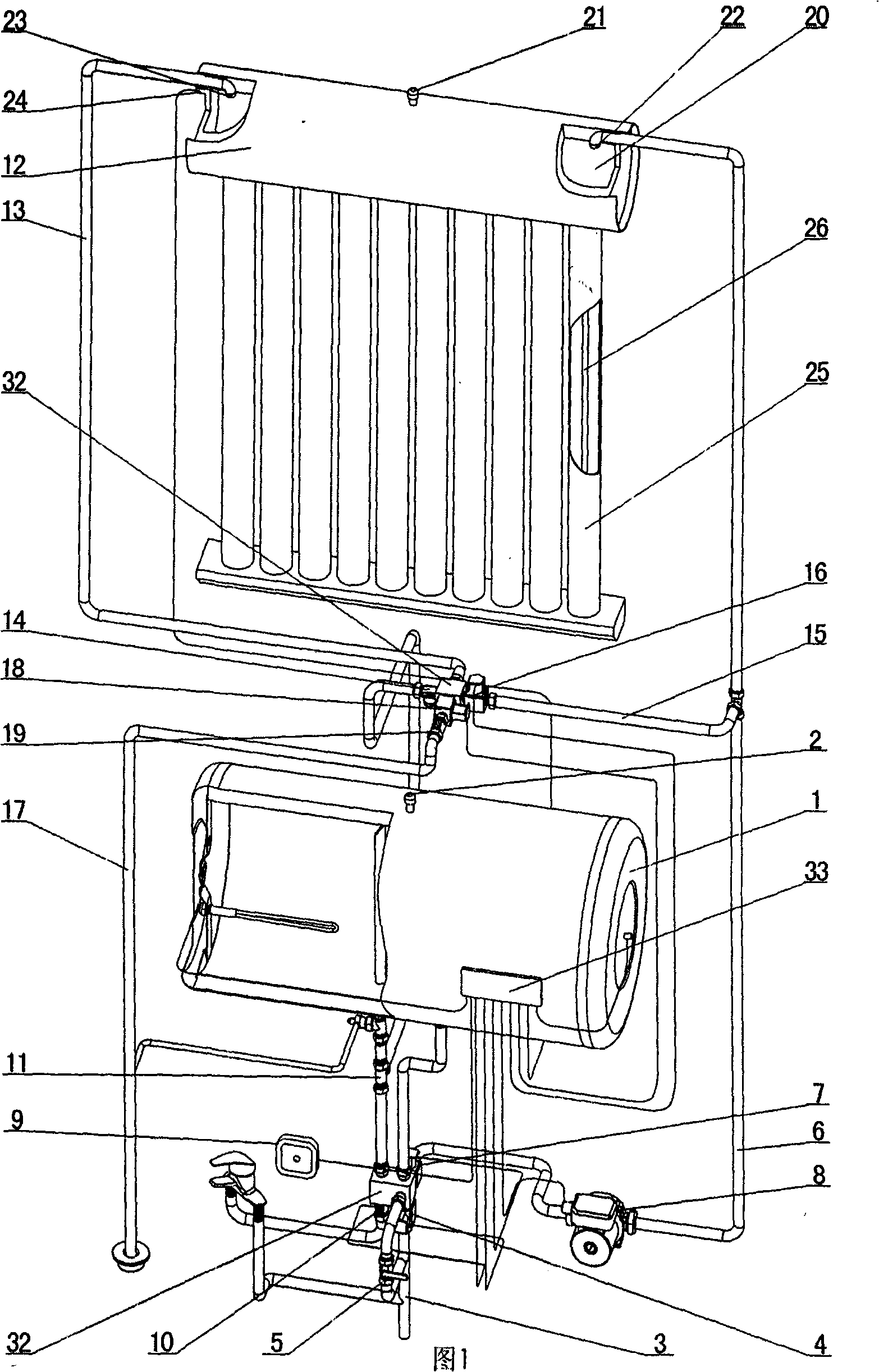 Top water bathing split type solar energy hot-water apparatus