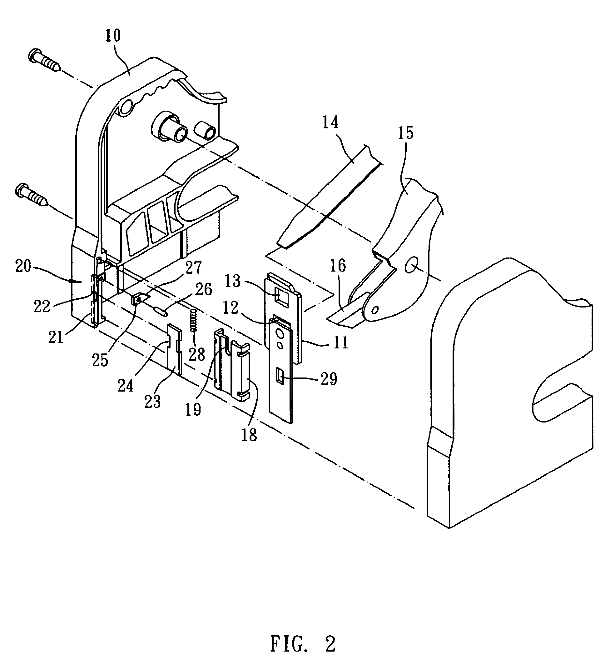 Safety of nailing device