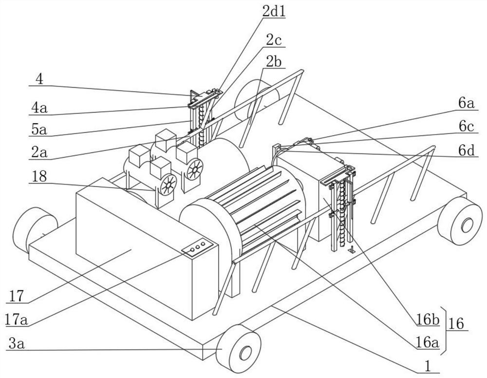 A tilting utility pole straightening device