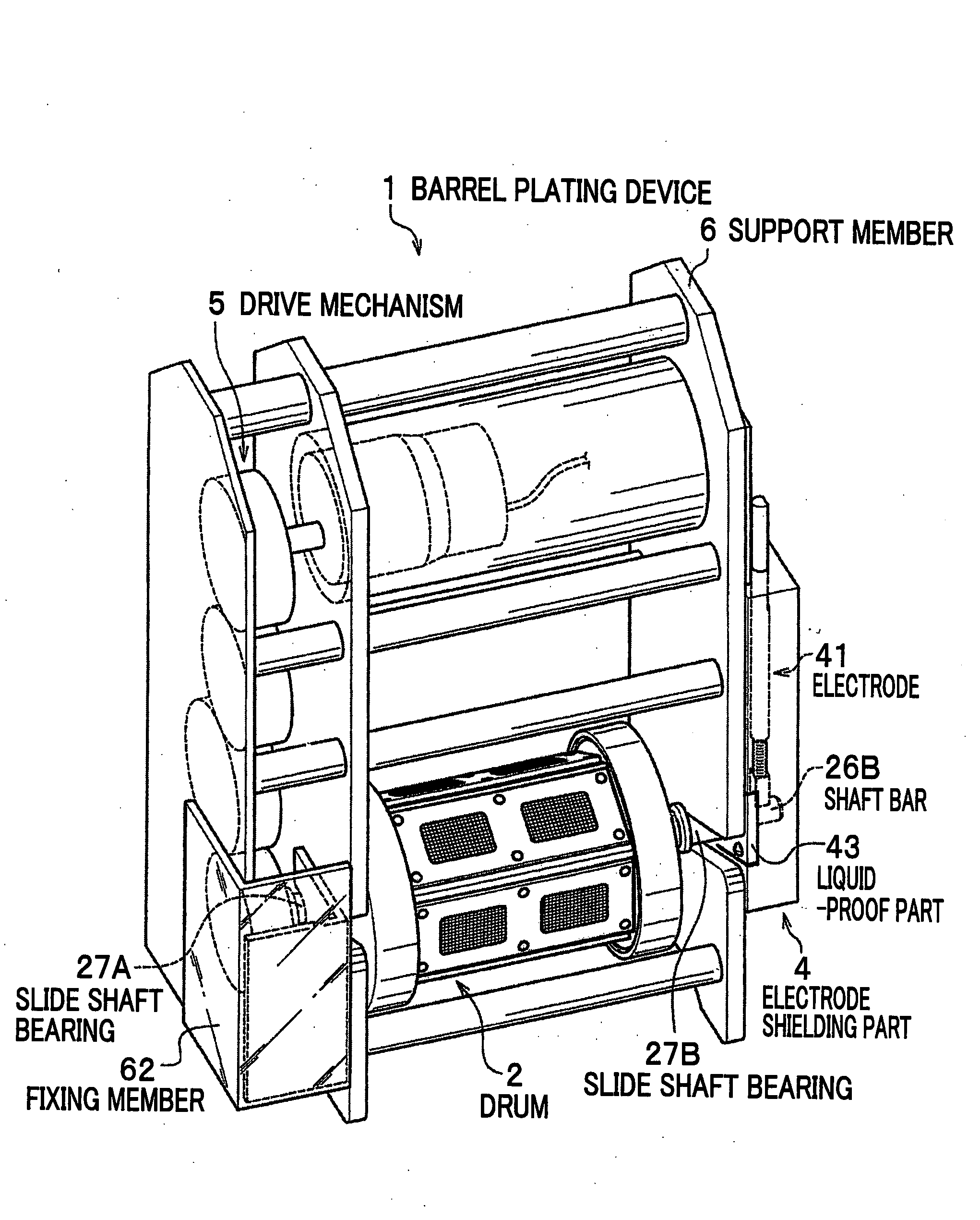 Barrel plating device