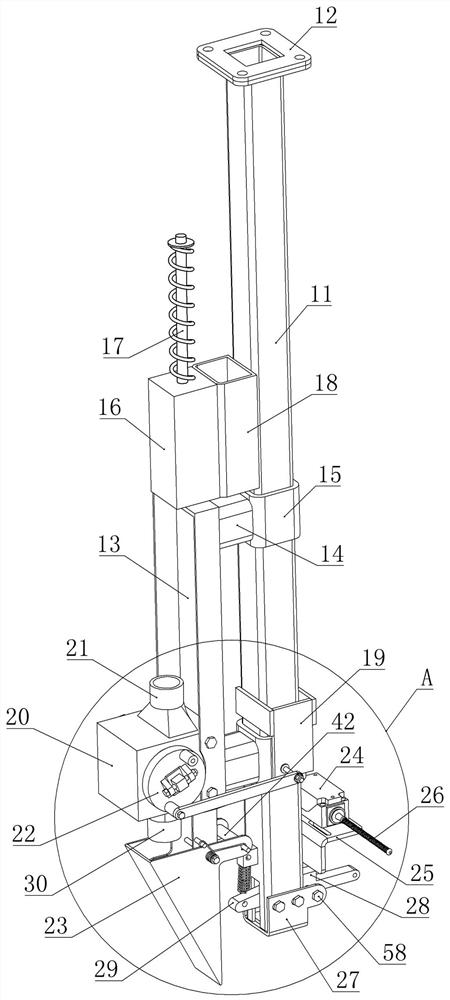 Automatic piercing hole fertilization mechanism