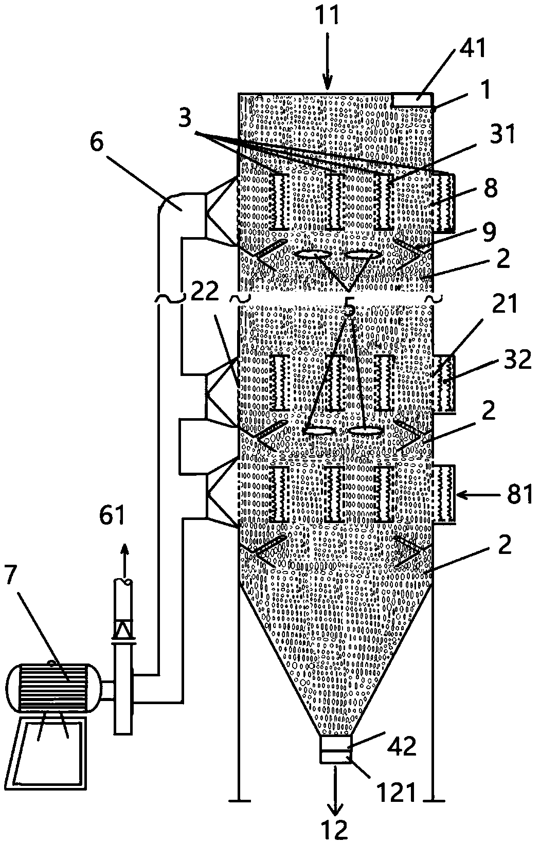 Continuous negative pressure dryer and continuous drying method