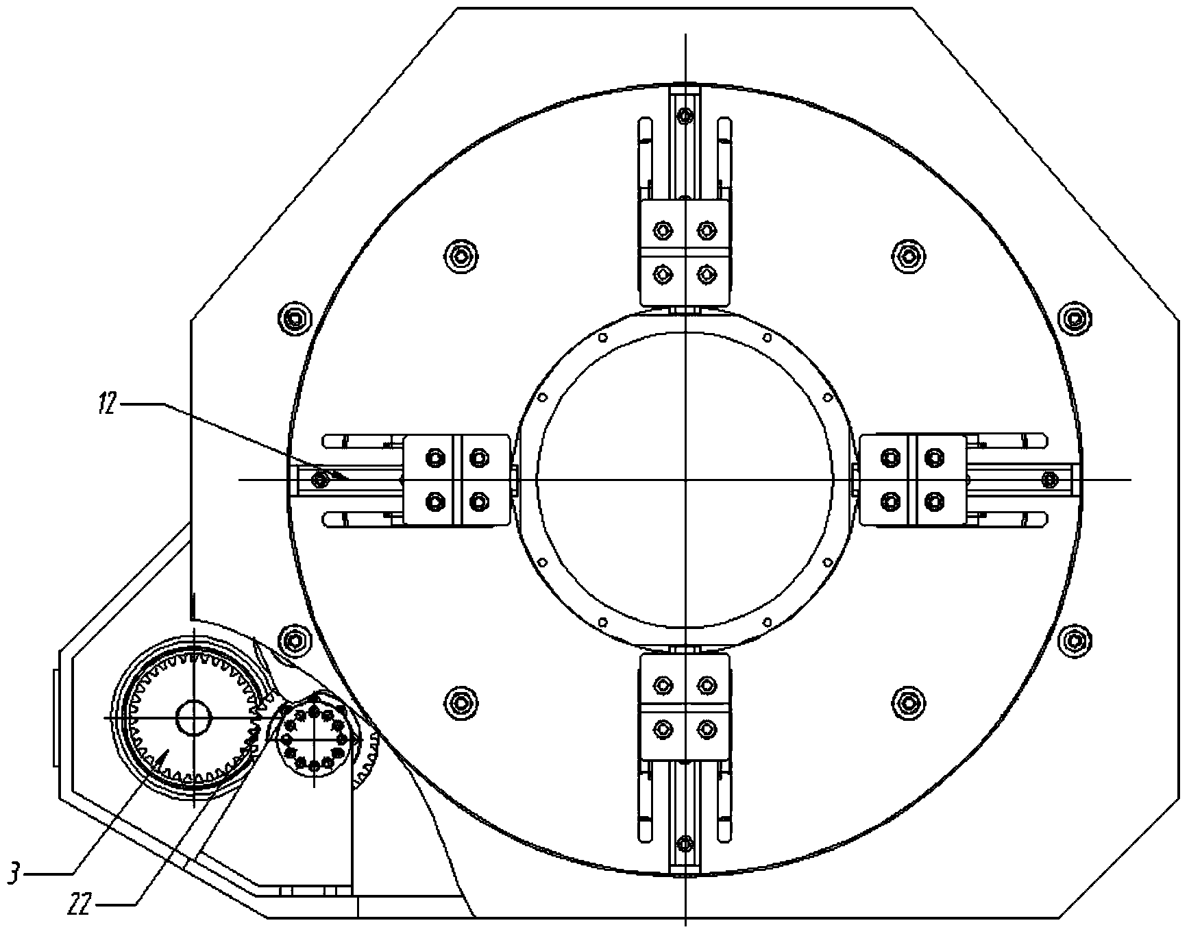 Center frame of square tube laser cutting machine