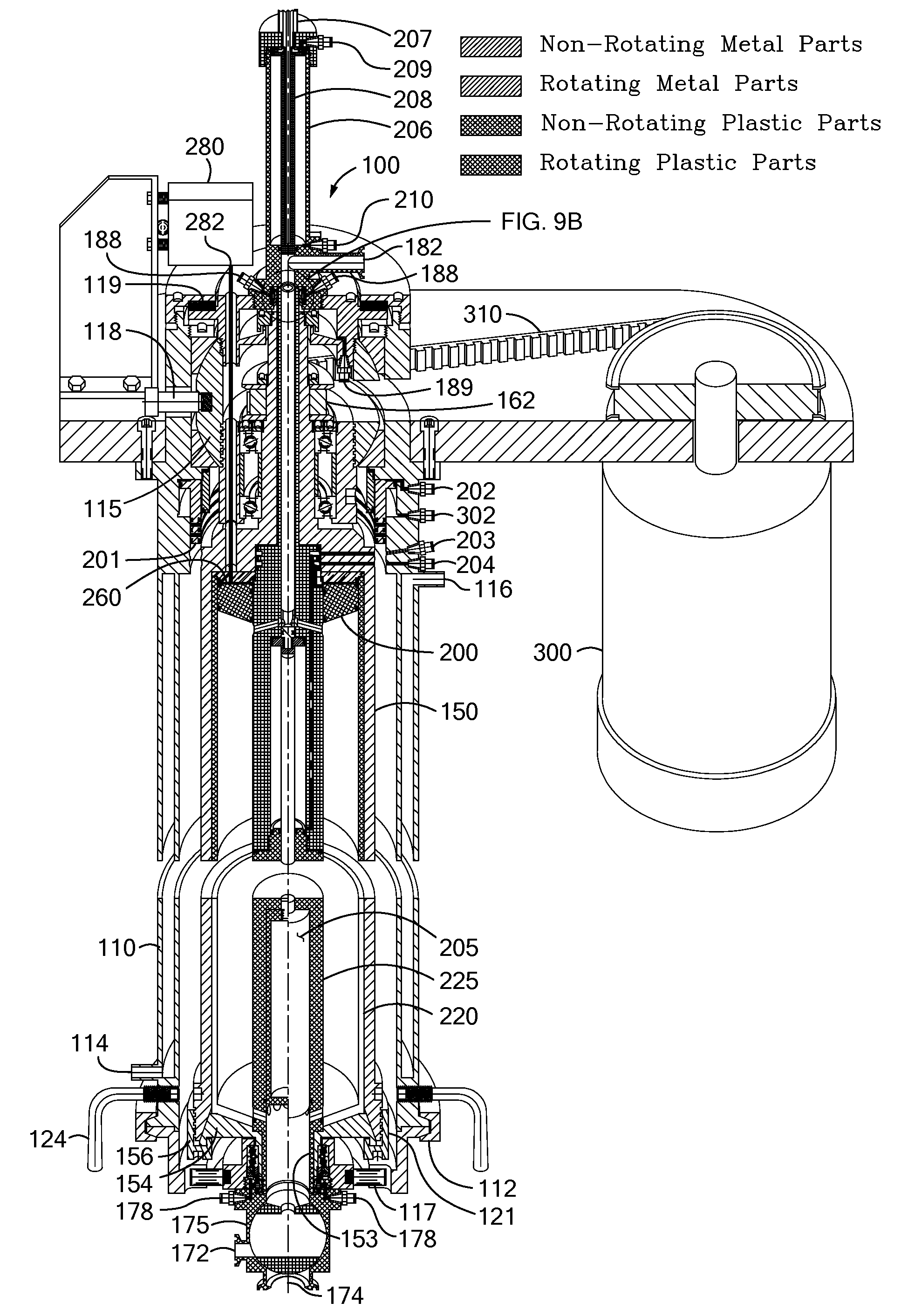 Solids discharge centrifugal separator with disposable contact elements