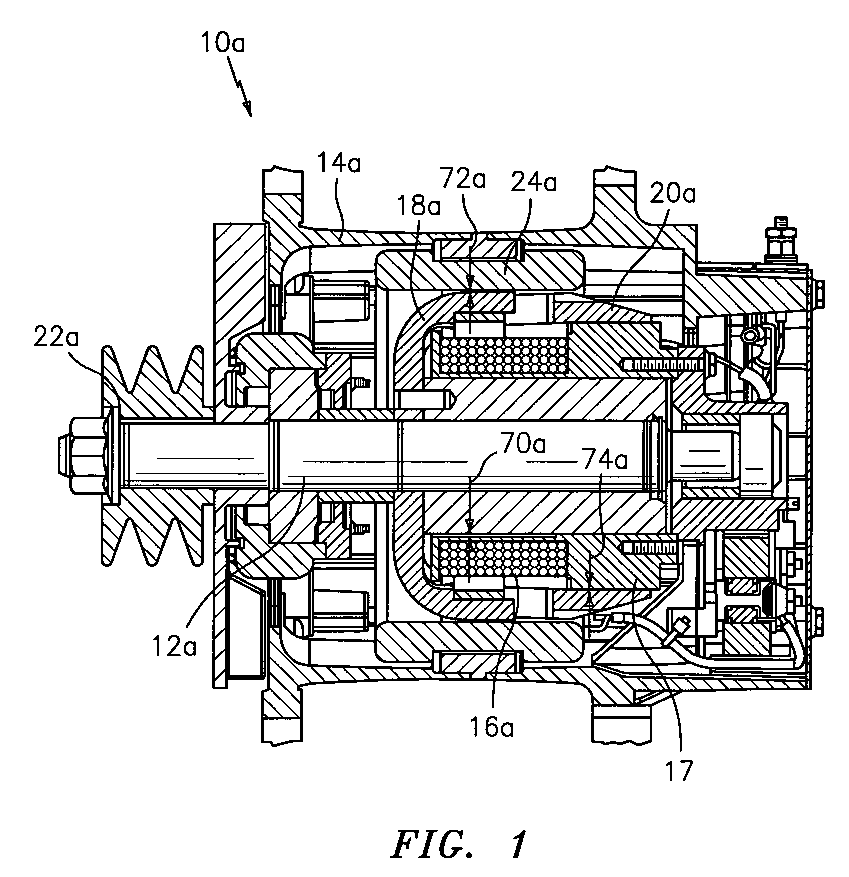 Brushless electric machine with stator with cascaded end loops