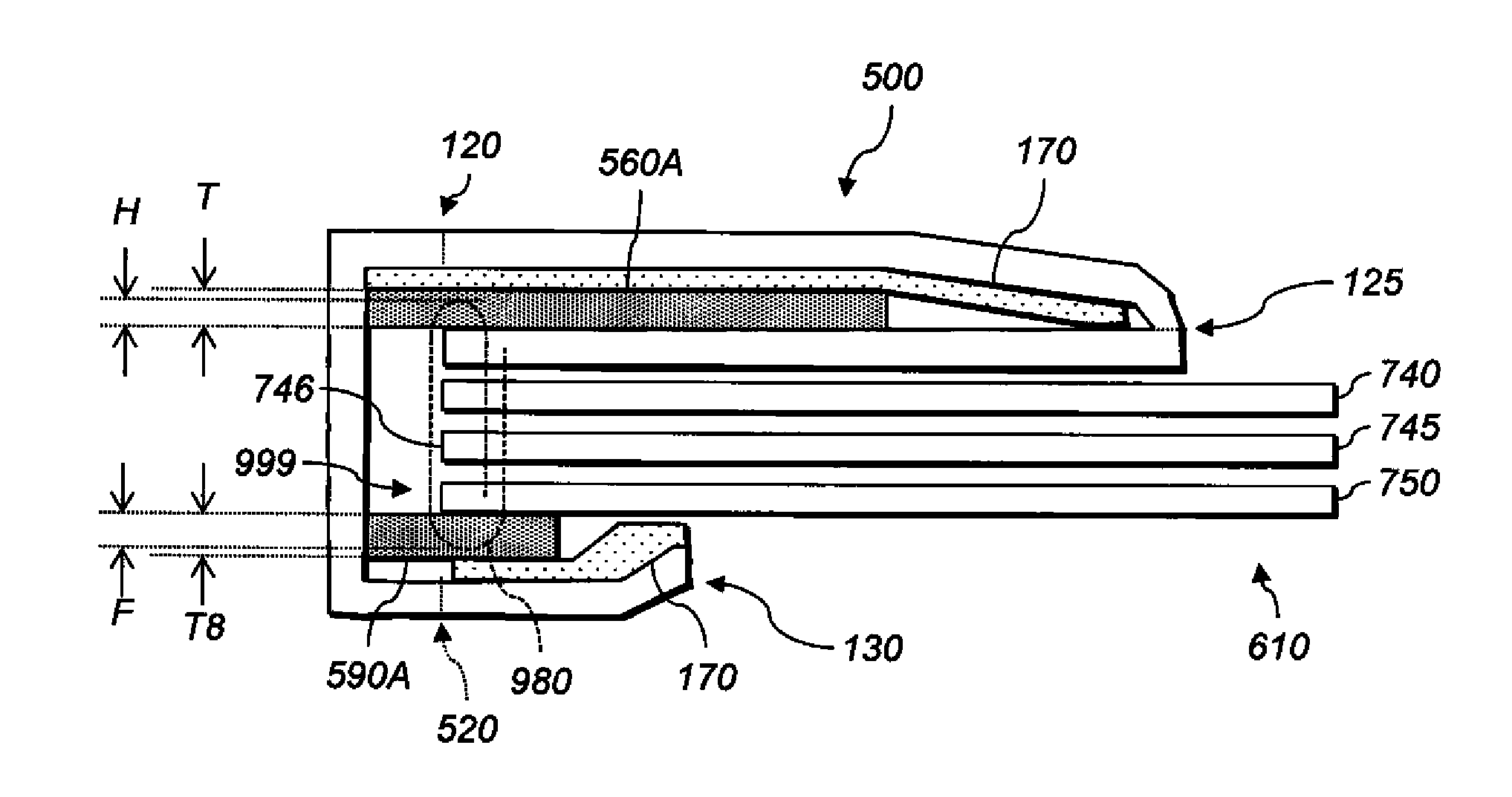 Bound document having binding strip with spacer