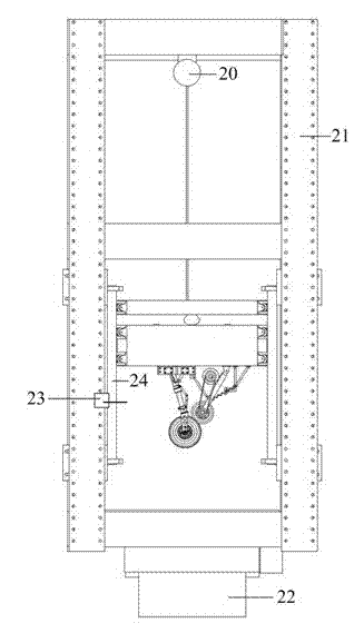 High-accuracy airplane wheel pre-rotating mechanism for drop test of airplane landing gear