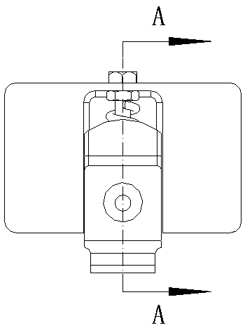 Sliding type lock catch device