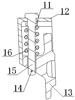 Sliding type lock catch device