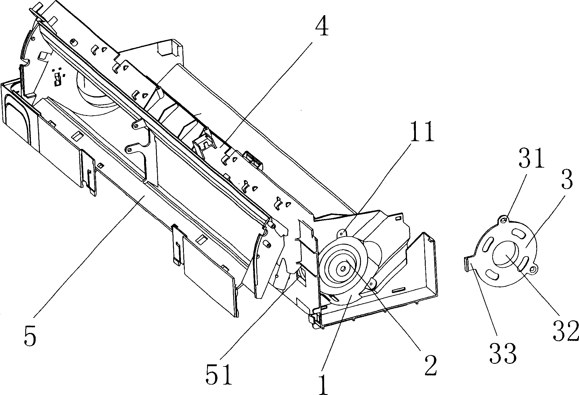 Easy-to-detach type fan electromotor installation structure for indoor unit of air conditioner