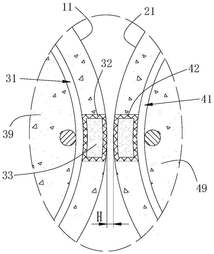 Construction method of plastic casing occlusal pile