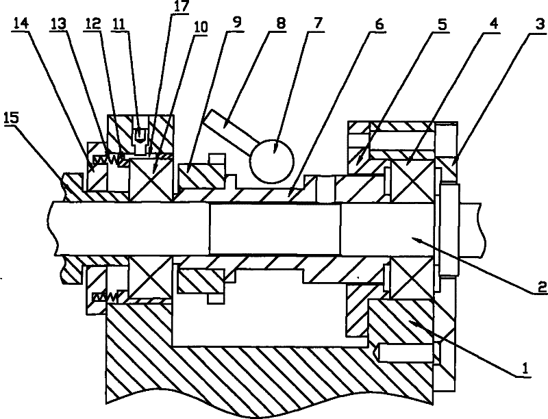 High-speed mainshaft bearing constant-pressure pre-loading device