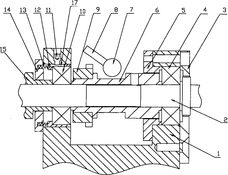 High-speed mainshaft bearing constant-pressure pre-loading device