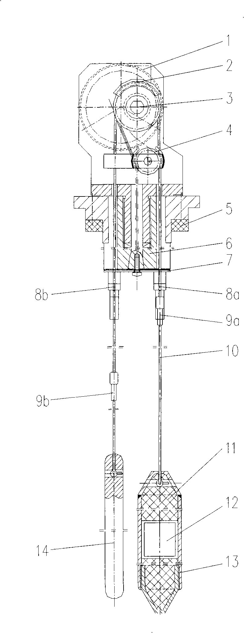 Driving mechanism for neutron producer detection