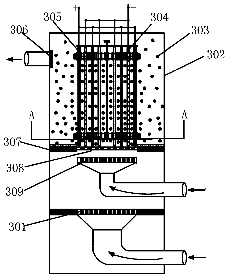 Electrochemical combined coking wastewater deep treatment process and equipment thereof