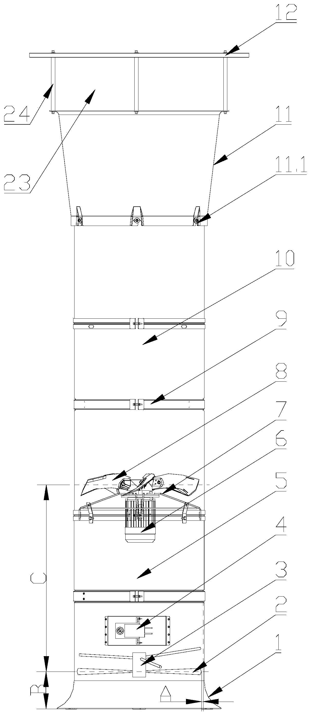 Roof fan with adjustable air volume