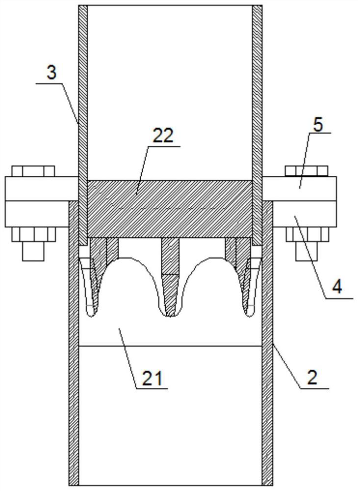 A large steel pipe tower