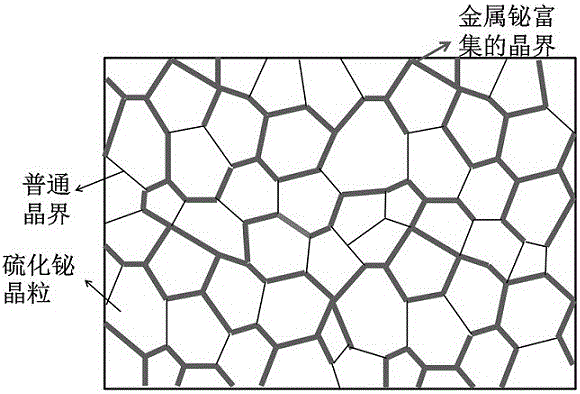 Preparation method of bismuth sulfide polycrystal thermoelectric material