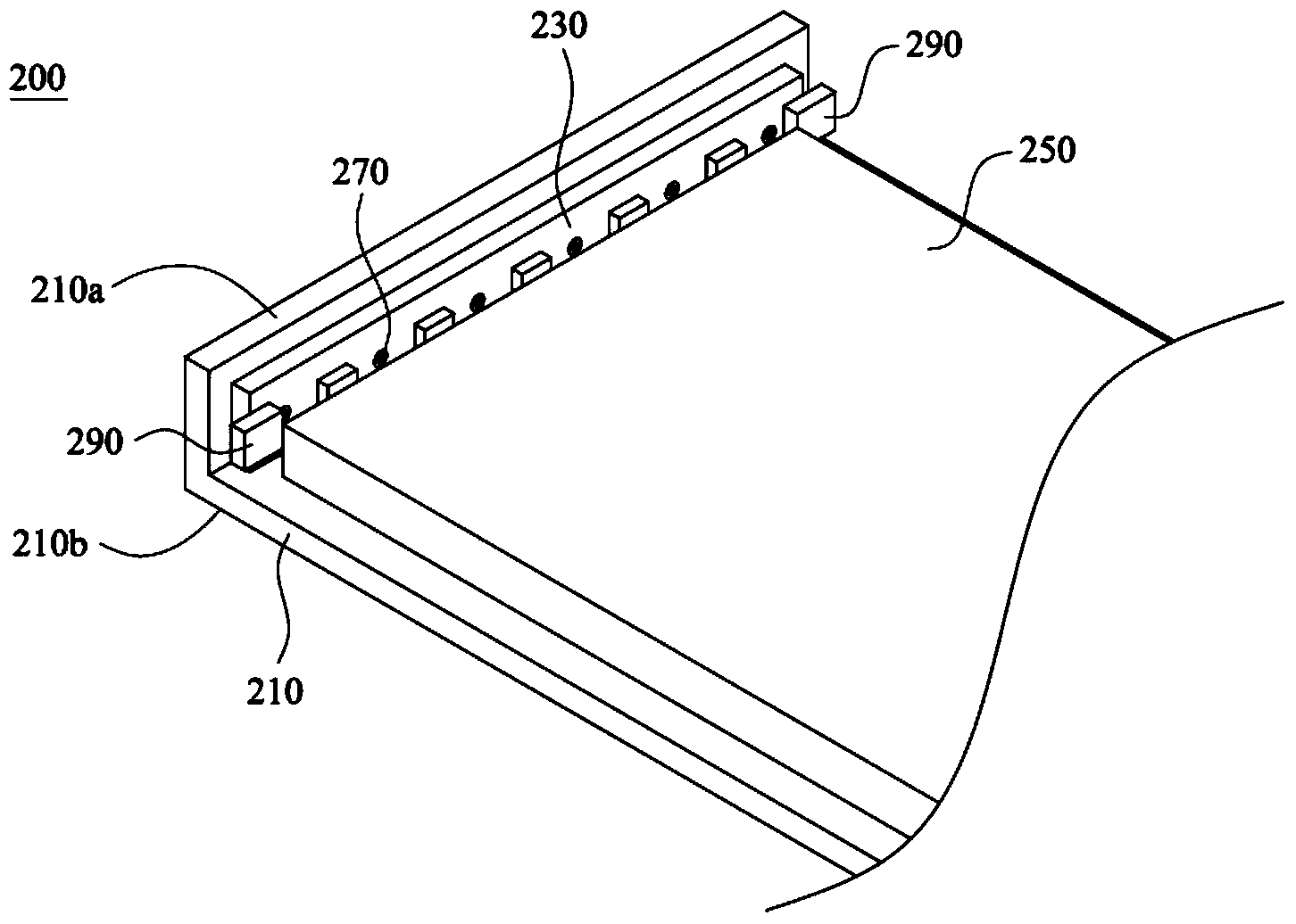 Light bar structure, light source module and lamp