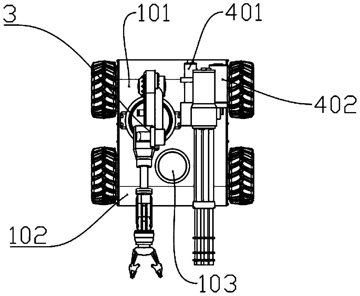 Multifunctional fire-fighting robot