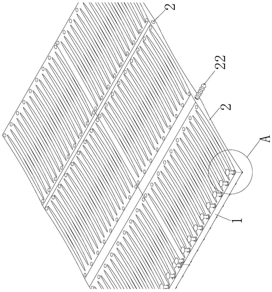 Ecological slope protection grille and construction method thereof