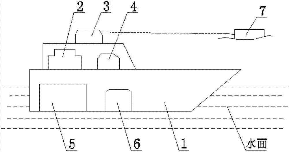 Auxiliary brake device for water body robot and using method