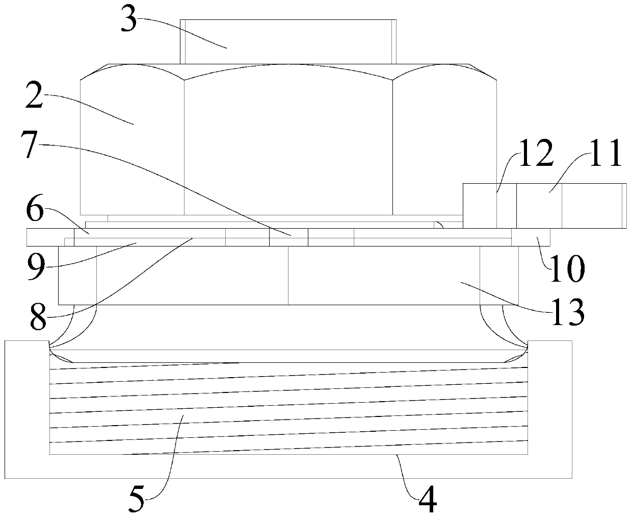 A screw-fixed fastening connection device for a piston compressor