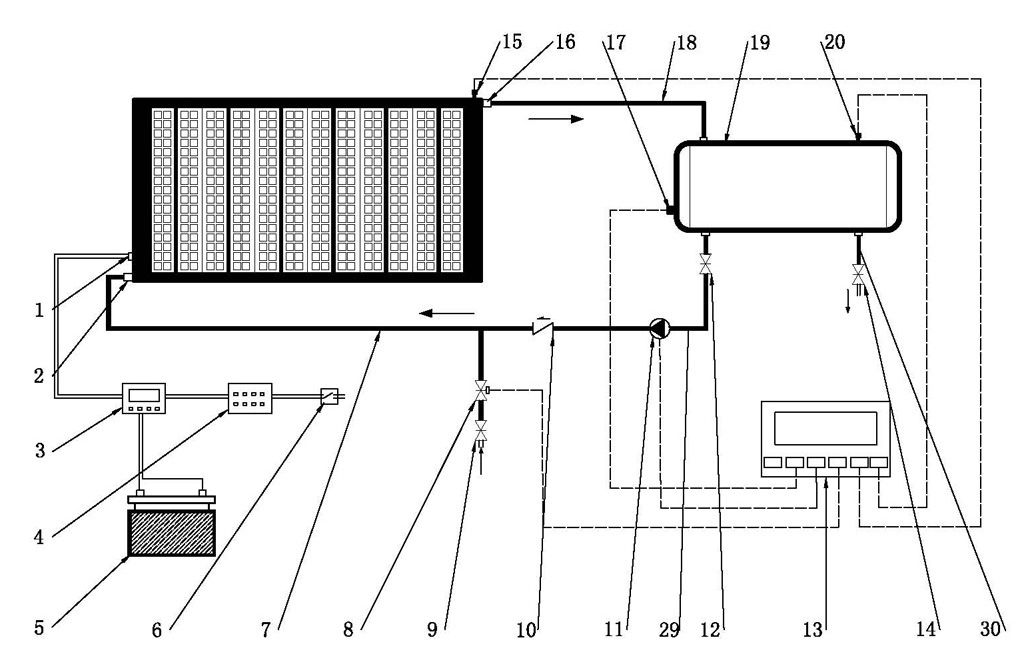 Temperature difference generating hot water system with solar energy photo-thermal semiconductor