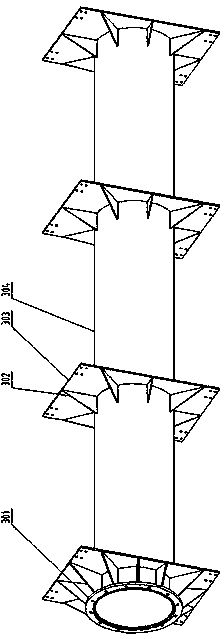 Large tower-type heliostat solar heat collecting support