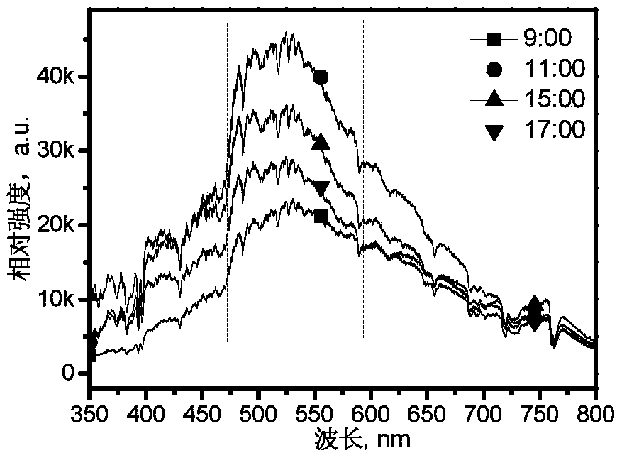 LED light source and lamp with sunlight visible light part spectrum structure