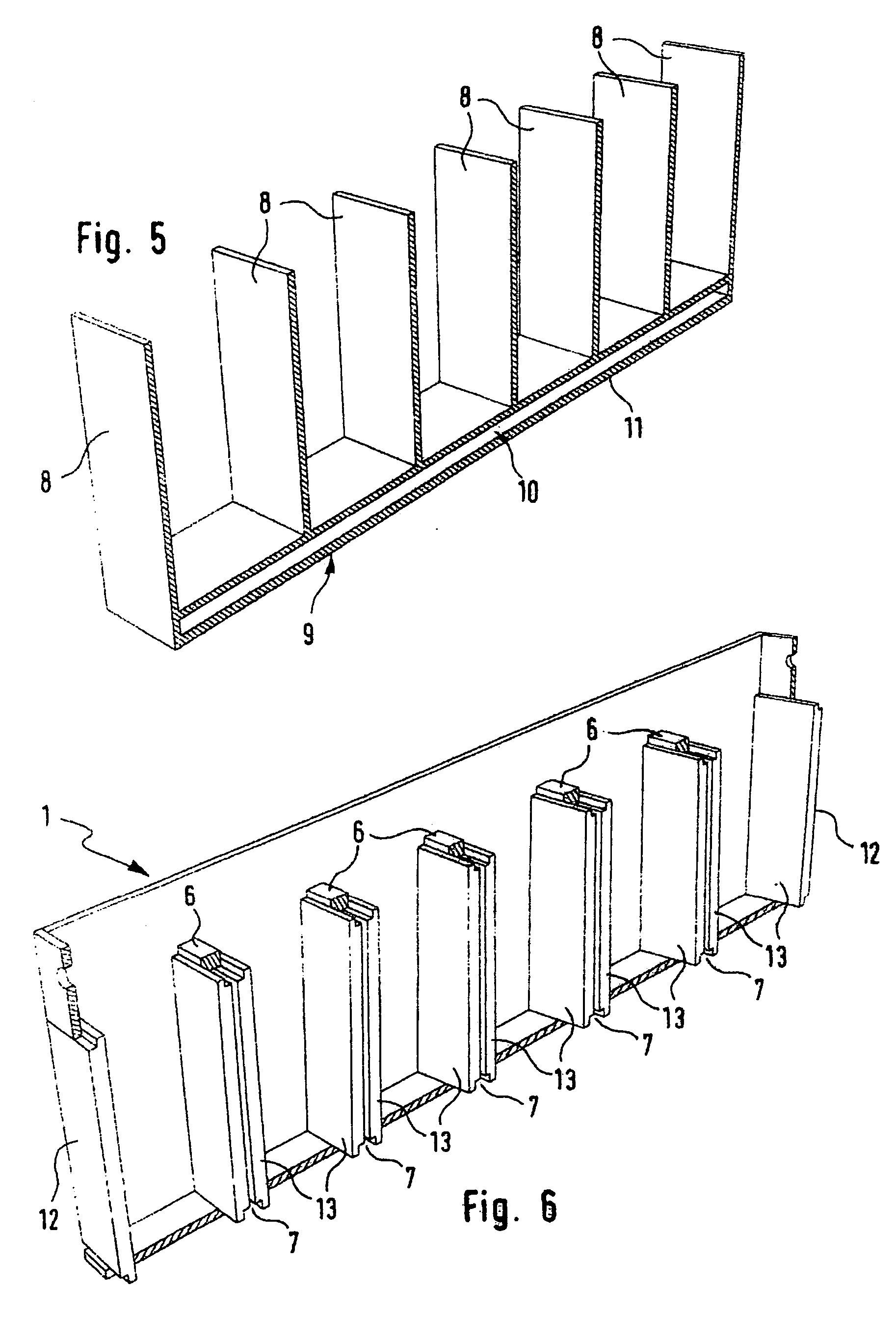 Prismatic battery made of multiple individual cells