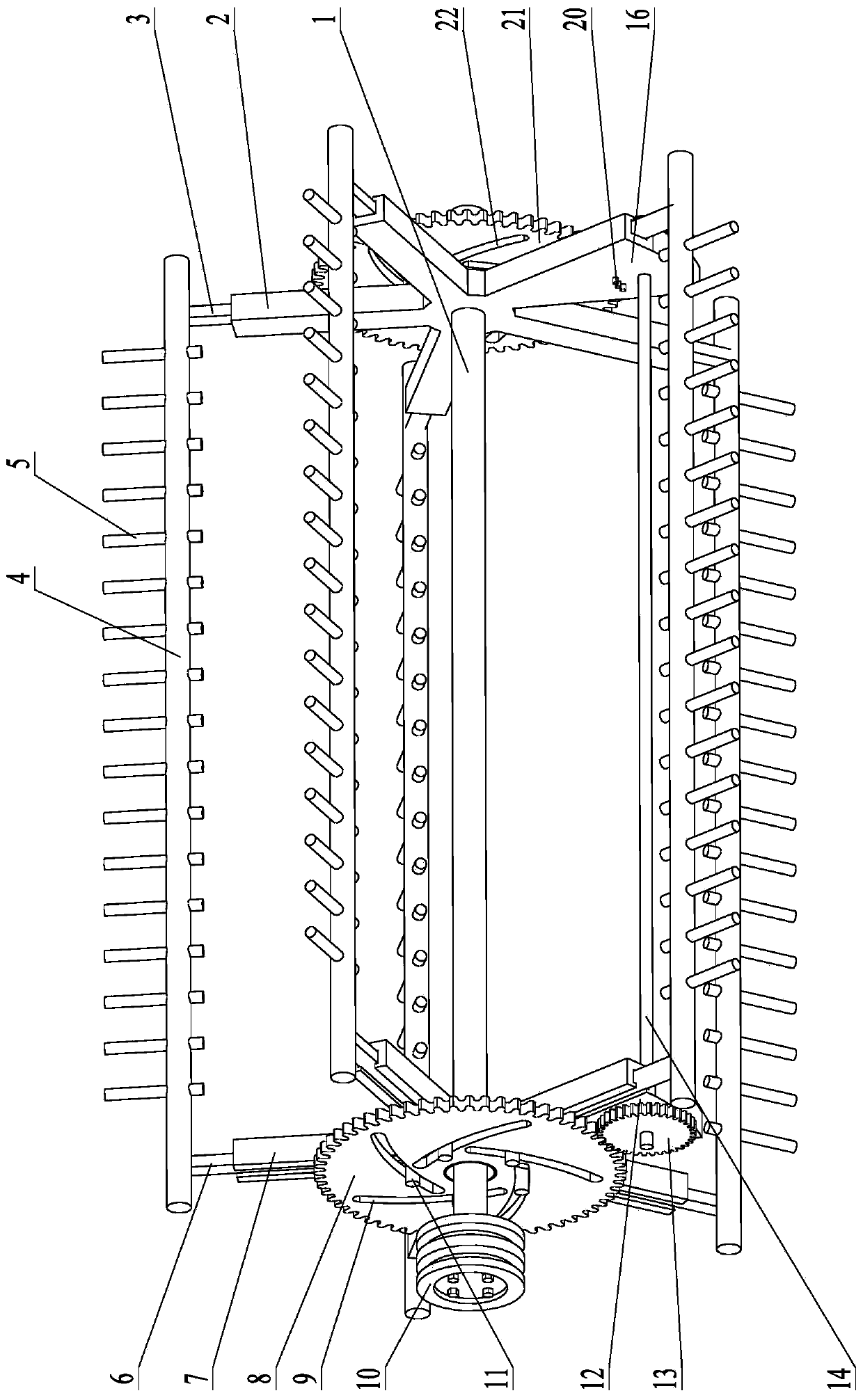 Variable-diameter threshing cylinder