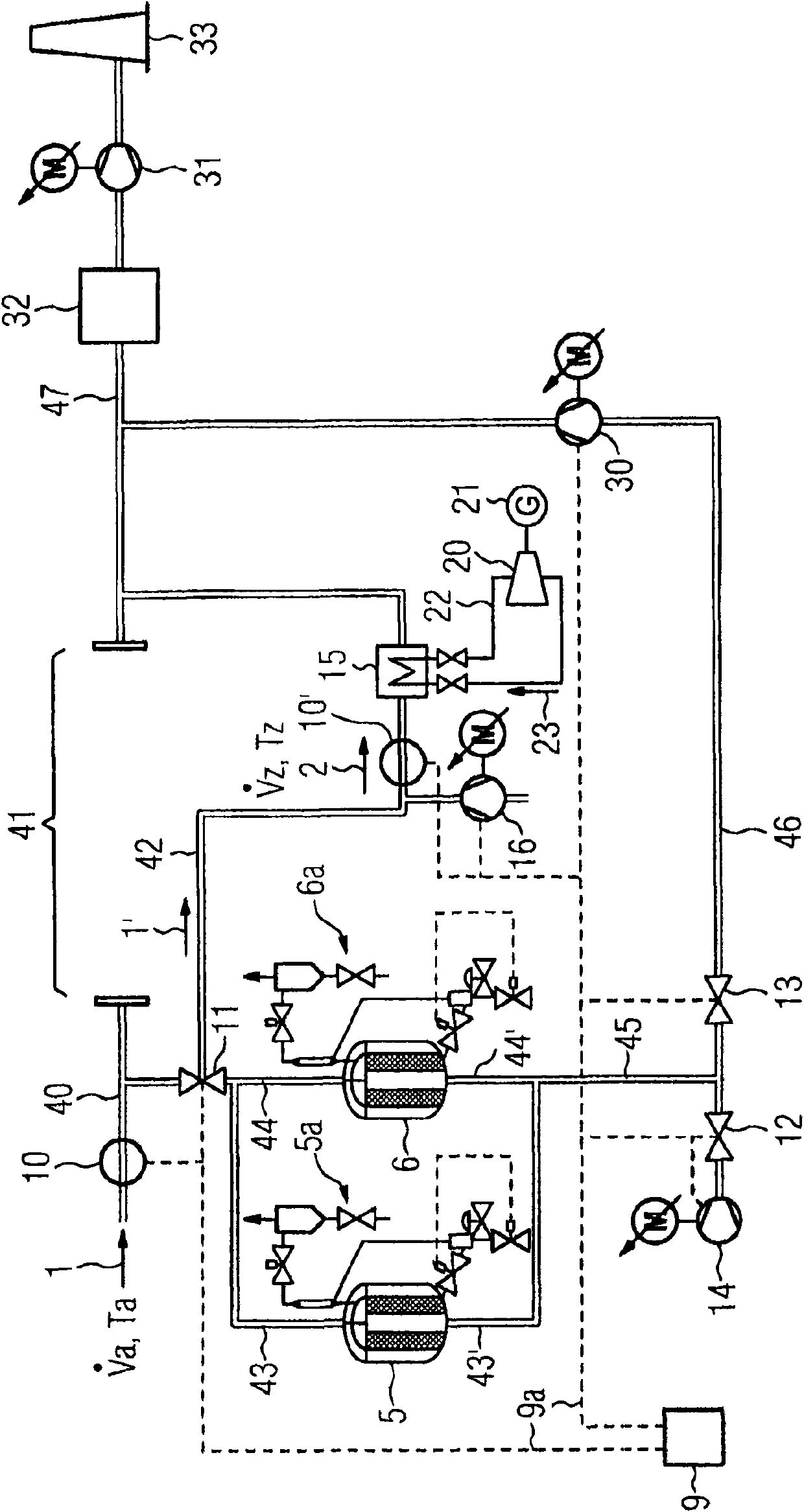 Method and device for utilizing heat transported by a discontinuous flow of exhaust gases