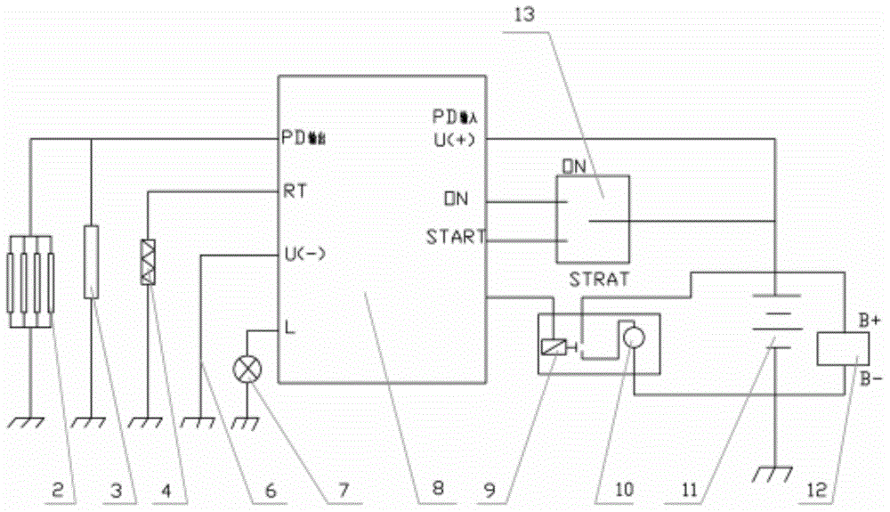 Diesel engine automatic preheating device