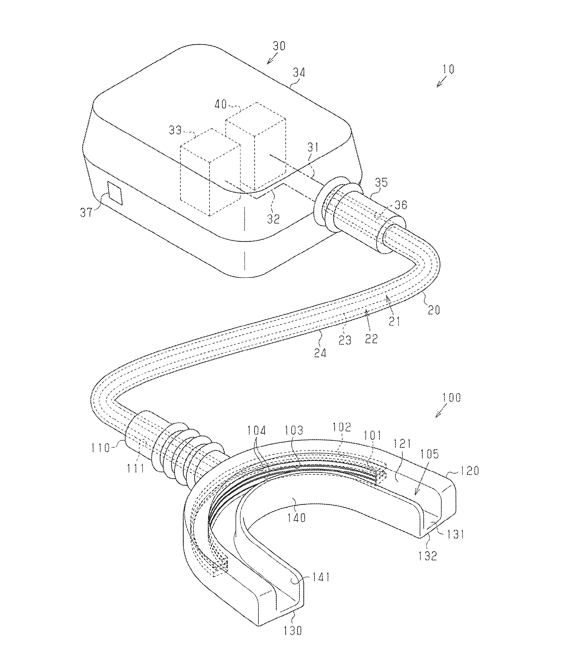 Teeth bleaching apparatus