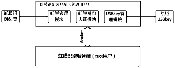 A computer authentication device and system based on iris recognition